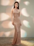 YIDINGZS-Elegant-Off-Shoulder-Beaded-Sequin-Evening-Dress-Women-Sliver-Party-Bodycon-Maxi-Dress-3