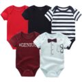 2021-Baby-Rompers-5-pack-infantil-Jumpsuit-Boy-girls-clothes-Summer-High-quality-Striped-newborn-ropa-2