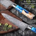 XITUO-Kitchen-Knives-Set-Damascus-Steel-VG10-Chef-Knife-Cleaver-Paring-Bread-Knife-Blue-Resin-and-1