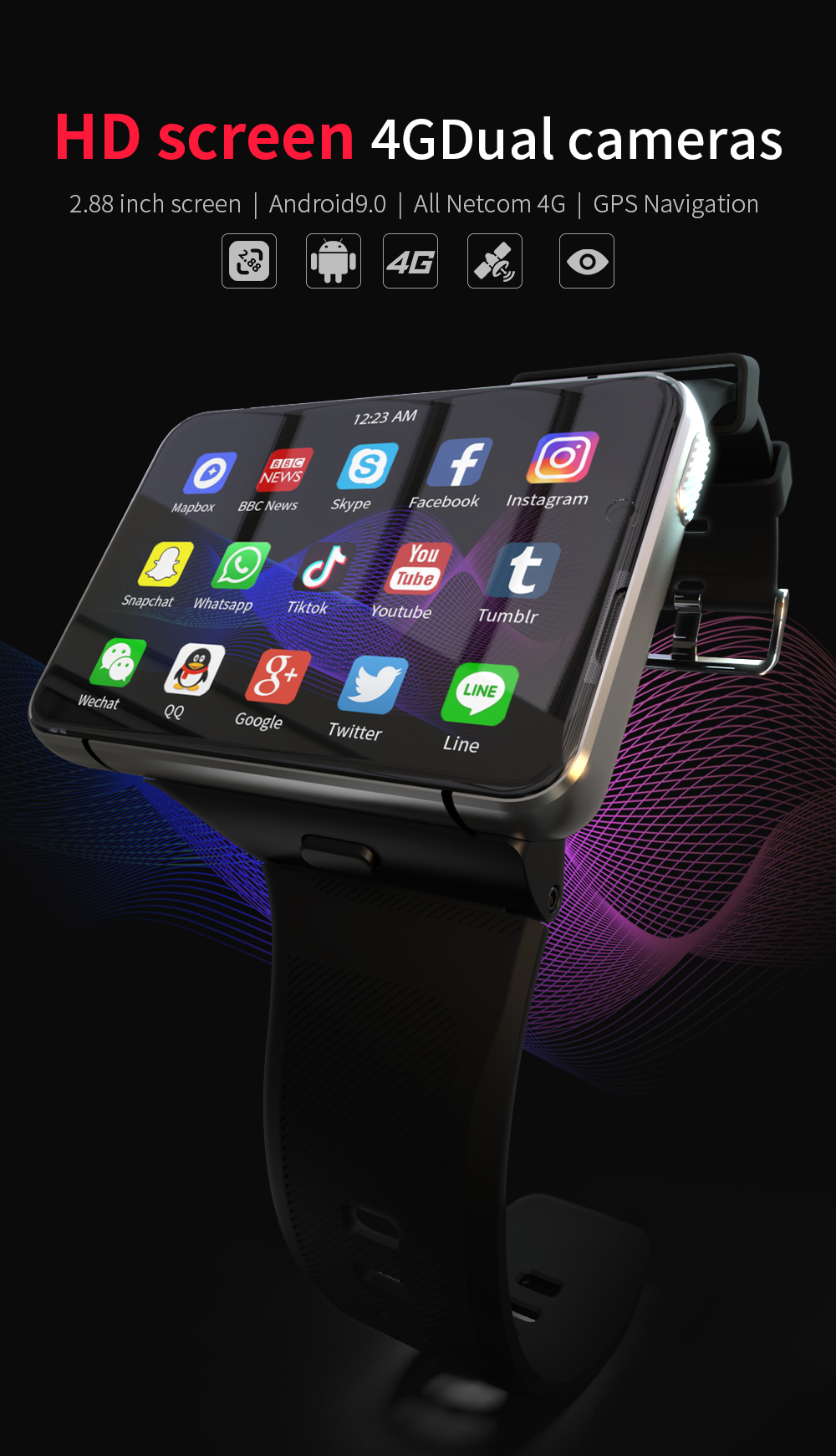 Large screen smart watch