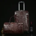 Genuine-Leather-crocodile-pattern-travel-luggage-with-handbag-backpack-men-s-first-layer-cowhide-trolley-suitcase-1