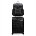 Genuine-Leather-crocodile-pattern-travel-luggage-with-handbag-backpack-men-s-first-layer-cowhide-trolley-suitcase-4