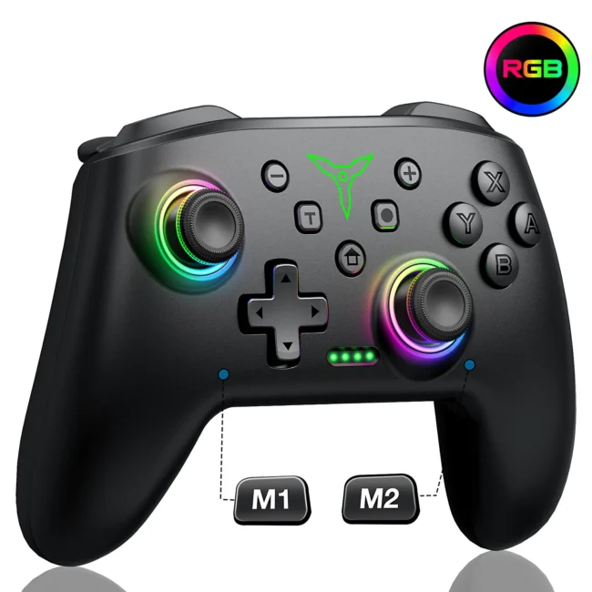 kf-Scce17123257440b38795ac3ad9757e3cZ-Dinofire-Wireless-Bluetooth-RGB-Controller-for-Nintendo-Switch-Switch-OLED-Switch-Lite-PC-Mobile-Gamepad-Multi