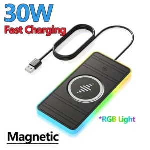 30W Magnetic Car Wireless Charger Pad