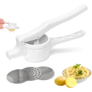 Potato Masher with 3 Interchangeable Discs