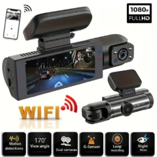Dual Camera WiFi Dash Cam LCD Screen