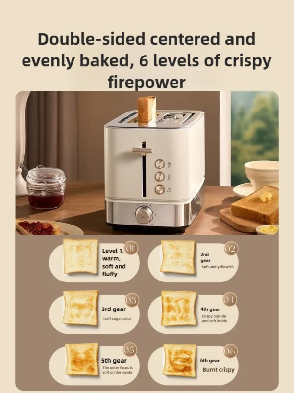 Stainless Steel Toaster with 6 Presets