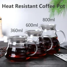 Heat Resistant Coffee Pot Clear Glass