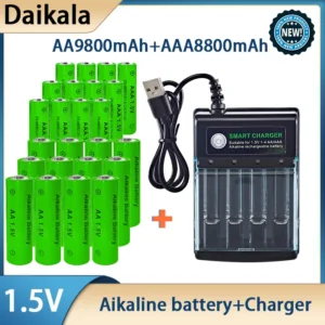Rechargeable AA AAA Batteries with Charger