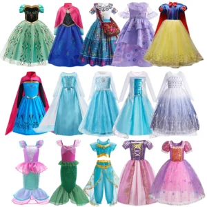 Anna Dress for Girls Cosplay Costume